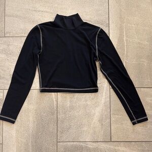 Aritzia TNA Buttersoft Mock-neck Shirt, Sz M